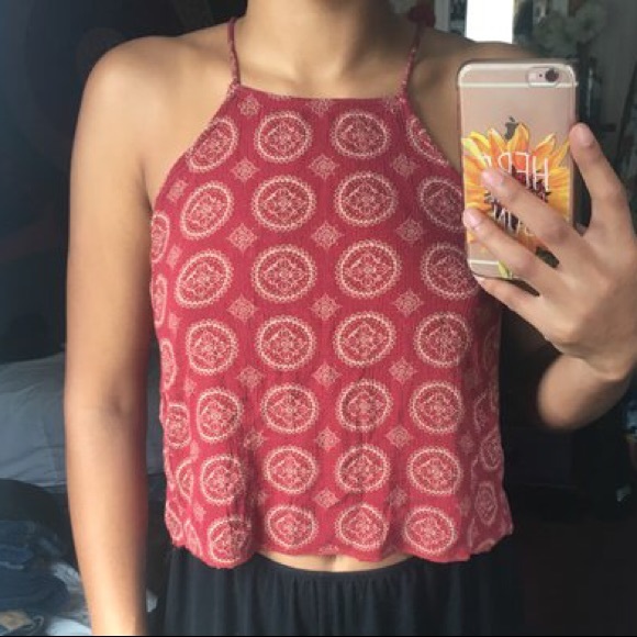 Brandy Melville Tops - Brandy Melville Red Mandala Tank Top